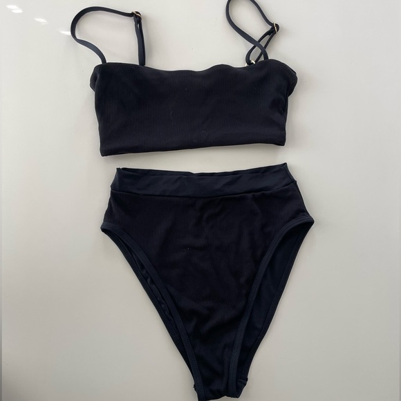 l*space Other - L*Space Ribbed Rebel Black Bikini SET